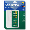 Caricabatterie varta multi charger per 8 batterie bianco [57659101401]