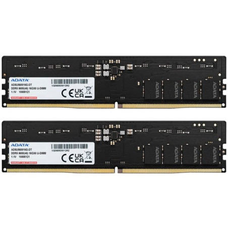 Ram dimm ddr5 32gb adata 5600mhz cl46 nero [ad5u560016g-dt]
