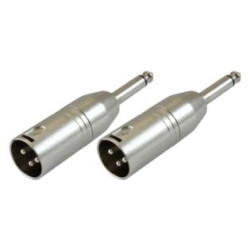 Connettore audio ridem rdm cn5 xlr m/jack 6.3mm mono silver 2pz