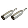 Connettore audio ridem rdm cn5 xlr m/jack 6.3mm mono silver 2pz