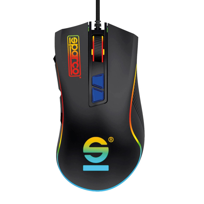 Mouse celly cablato sparco mousepro rgb/usb-a line nero [spmousepro]
