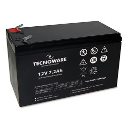 Batteria tecnoware power 12v 7.2ah faston 6.3mm nero [eacpe12v7a2twp