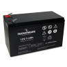 Batteria tecnoware power 12v 7.2ah faston 6.3mm nero [eacpe12v7a2twp