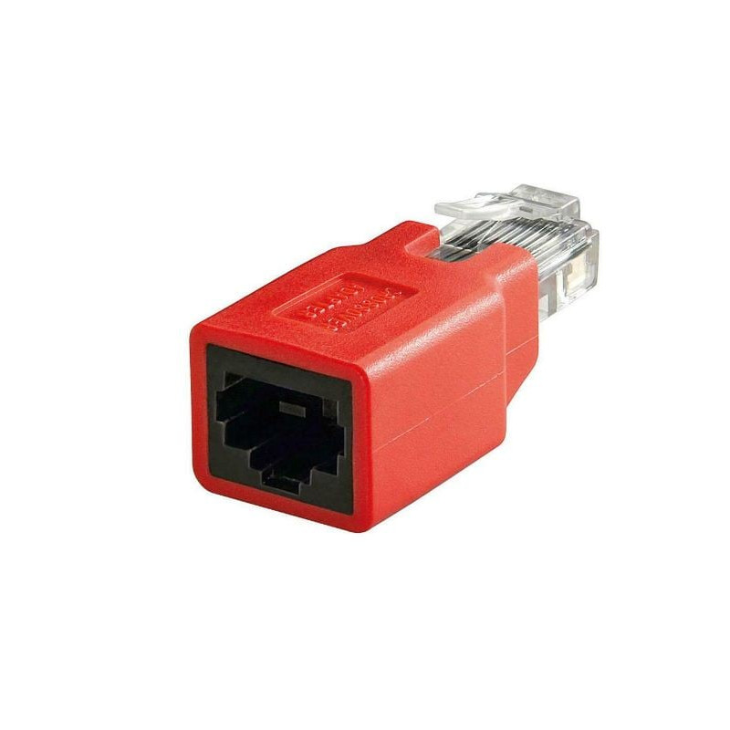Adattatore rete goobay rj45 cat5 1xm 1xf rosso [68912]