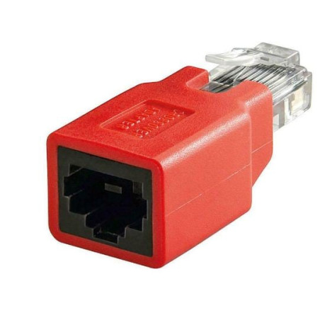 Adattatore rete goobay rj45 cat5 1xm 1xf rosso [68912]