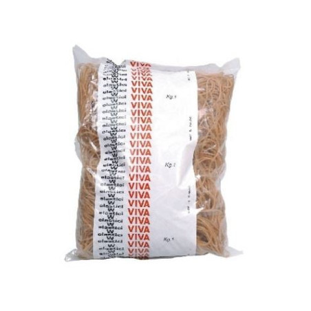 Elastici per ufficio viva in busta 1kg para diam.80mm 1780pz [g5x080]