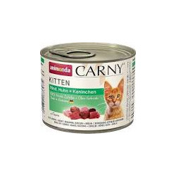 Cibo umido per gatti carny kitten manzo + pollo + coniglio 200g