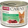 Cibo umido per gatti carny kitten manzo + pollo + coniglio 200g