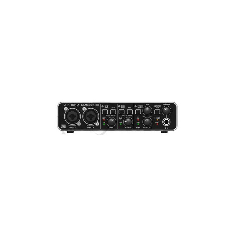 Scheda audio esterna behringer umc204hd umc 204hd 24-bit/192khz