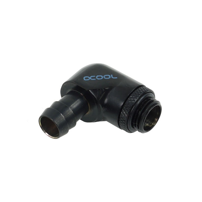 Conettore alphacool hf g1/4 ag a 10mm id 90 gradi nero [17136]