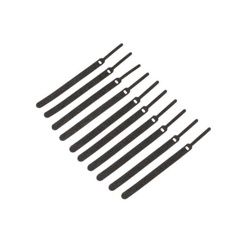 Set di fascette kolink con velcro 10pezzi nero