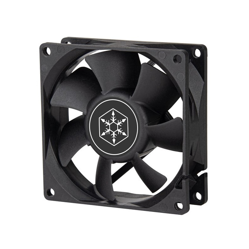 Ventola 80x80 silverstone fn80 pwm 80mm nero [sst-fn80b]