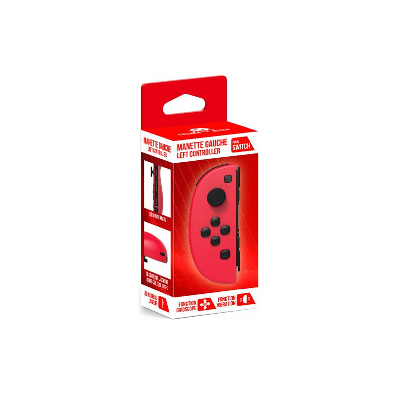 Controller joycon sinistro freaks and geeks per nintendo switch rosso