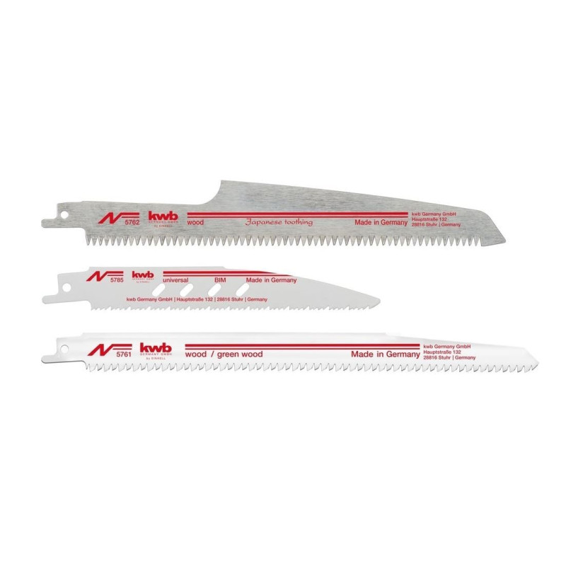 Set di lame per sega einhell a sciabola grigio 3pz [49576105]