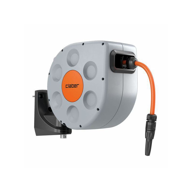 Avvolgitubo rotollevo claber con esclusivo meccanismo 10 m bianco