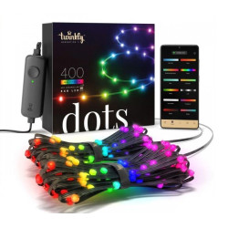 Luce led di natale twinkly dots 400 led rgb filo 20m multicolore