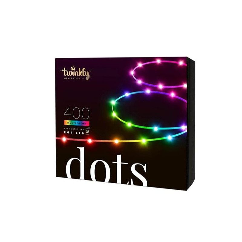 Luce led di natale twinkly dots 400 led rgb 20m multicolore [twd400stp-teu]