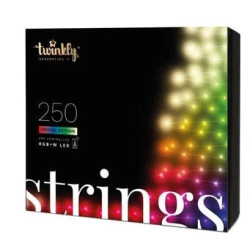 Luce led di natale twinkly strings 250 smart rgb 20m multicolore