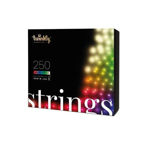 Luce led di natale twinkly strings 250 smart rgb 20m multicolore