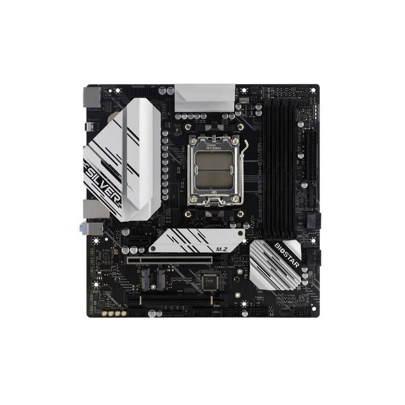 Scheda madre biostar b650m argento/nero [b650m-silver]
