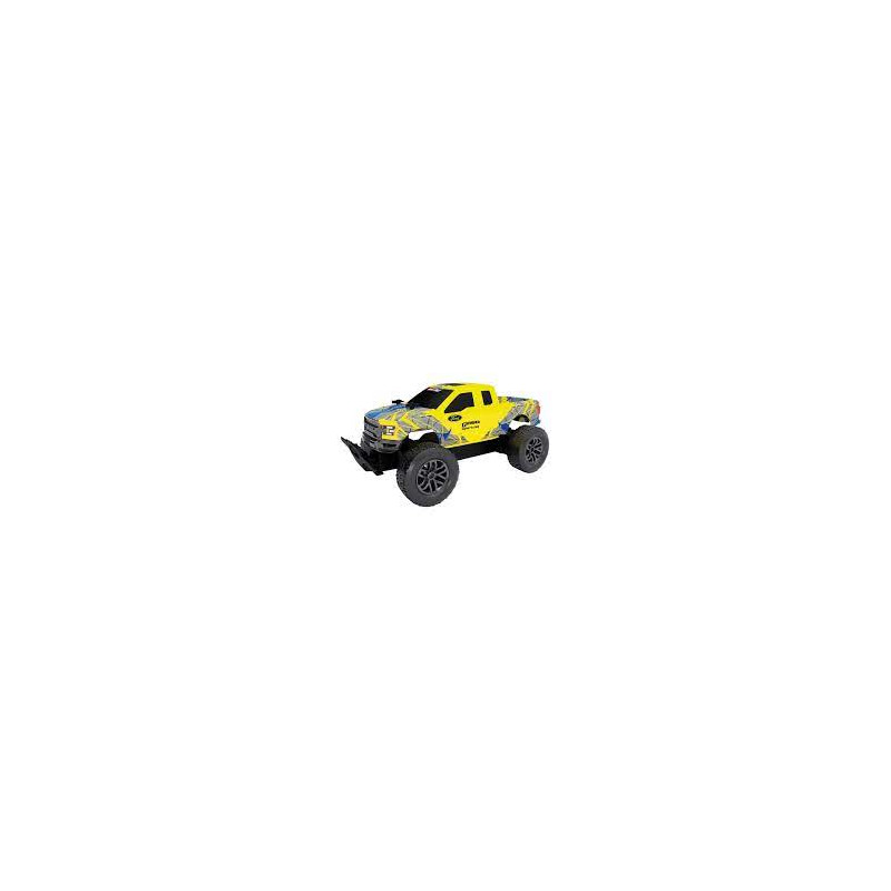 Automodello radiocomandato carrera rc ford f-150 raptor giallo/blu