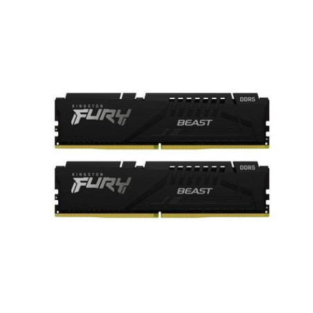 Ram dimm ddr5 64gb kingston fury beast 5600mhz cl36 2pz nero [kf556c36bbek2-64]