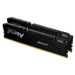 Ram dimm ddr5 64gb kingston fury beast 6000mt/s cl36 2pz nero [kf560c36bbek2-64]