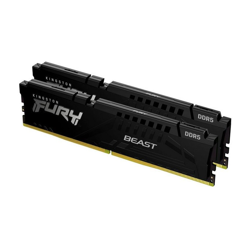 Ram dimm ddr5 64gb kingston fury beast 6000mt/s cl36 2pz nero [kf560c36bbek2-64]