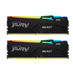 Ram dimm ddr5 64gb kingston fury beast 6000mhz cl36 2pz nero [kf560c36bbeak2-64]