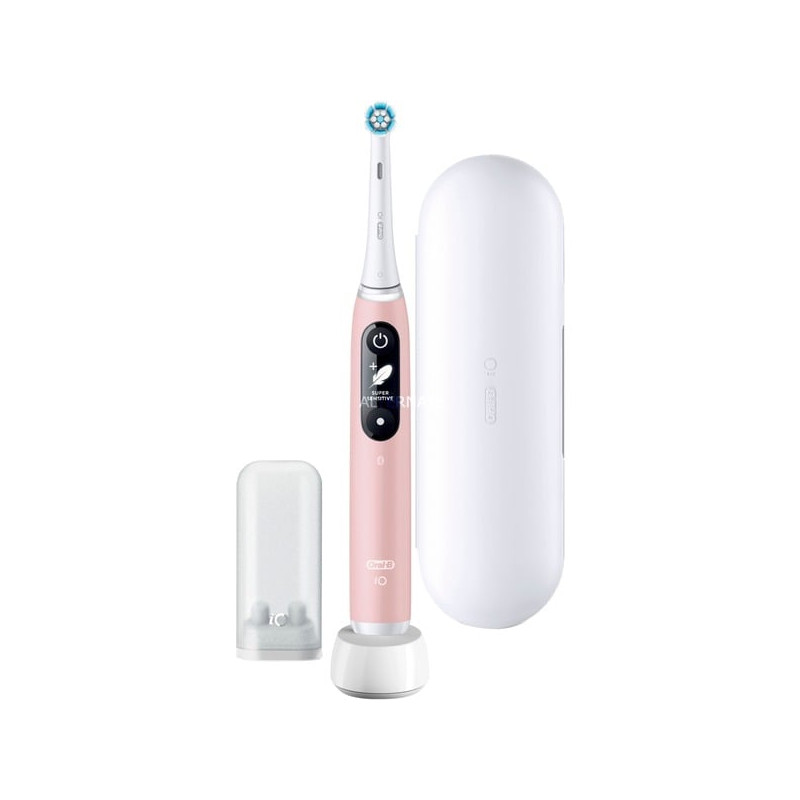 Spazzolino elettrico braun oral-b io series 6 rosa/bianco [6