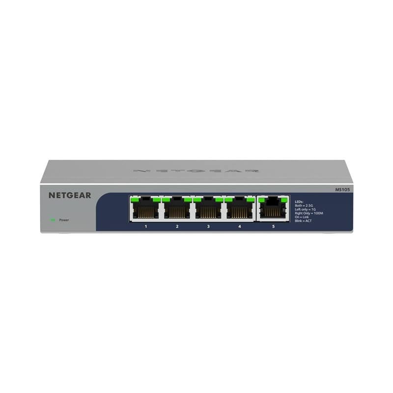 Switch netgear ms105 5 porte 100/1000/2.5g [ms105-100eus]