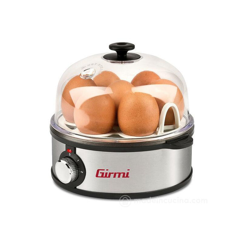 Cuociuova elettrico girmi cu25 argetno/nero [cu25]