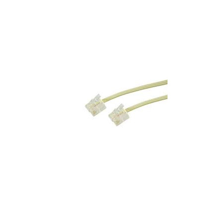 Cavo telefonico nvs lineare 2 spine 6p 4c 10m giallo