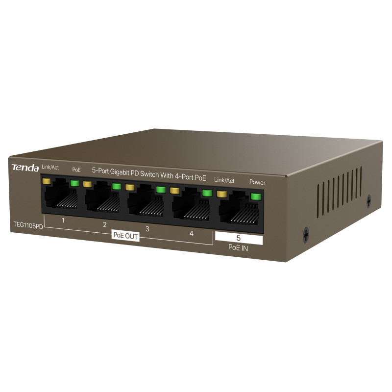Switch tenda teg1105pd 5 porte gigabit pd poe