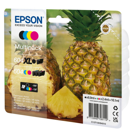Cartuccia epson 604xl 8.9ml nero/ciano/magenta/giallo