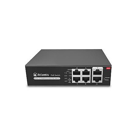 Switch atlantis land netpower f6poe4 6porte non gestito 4 poe 10/100
