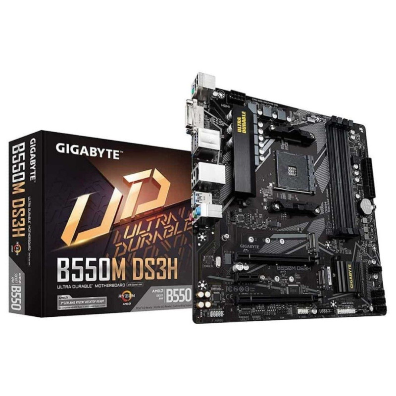 Scheda madre gigabyte b550m ds3h ac am4 4xddr4 hdmi/dvi m.2 usb3.2
