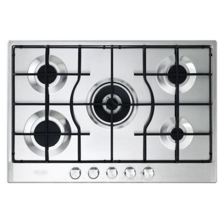 Piano cottura a gas de longhi slf575lx da incasso 75 cm 5 fornelli