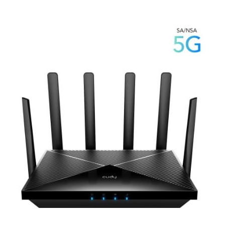 Router cudy p5 sa/nsa ax3000 5g wifi 6 cpe doppio sim nero [kmcudrgsm000000]