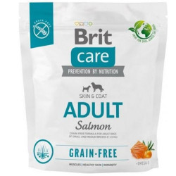 Cibo completo brit care grain-free adult salmon per cane 1kg