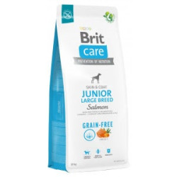 Mangime brit care junior large salmon senza cereali per cani 12kg