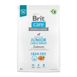 Mangime brit care junior large salmon senza cereali per cani 3kg