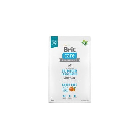 Mangime brit care junior large salmon senza cereali per cani 3kg