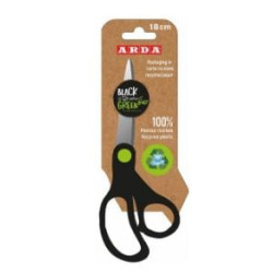 Forbici per carta arda re-generation in plastica riciclata 18cm/nero