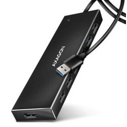 Hub usb axagon 7 porte tipoa 3.2 gen 1 nero [hue-f7a]