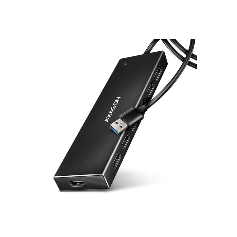 Hub usb axagon 7 porte tipoa 3.2 gen 1 nero [hue-f7a]