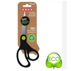 Forbici per carta arda re-generation in plastica riciclata 21cm/nero