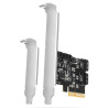 Scheda pcie axagon 4 porte sata 6g interne + lp nero/argento [pces-sa4x4]