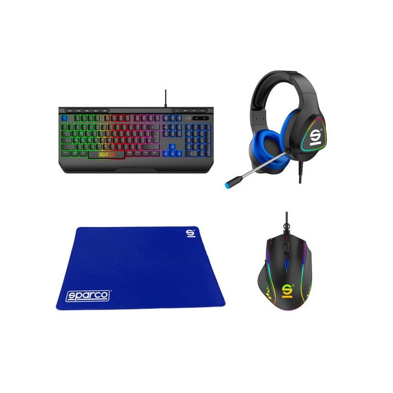 Kit gaming celly spgamekitpro 4in1 nero/blu [spgamekitpro]