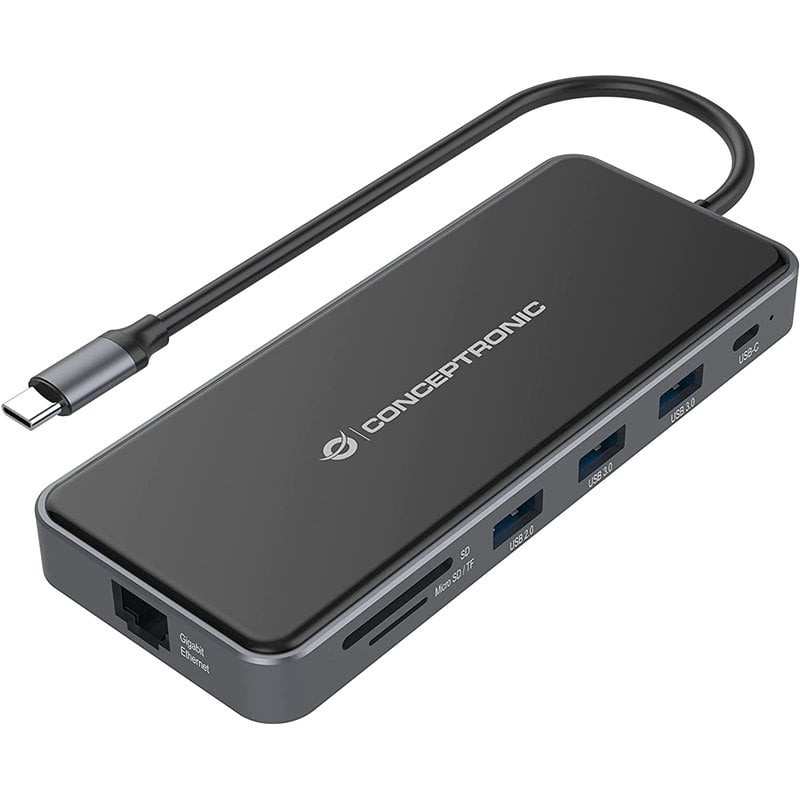 Docking station usb conceptronic 12-in-1 usb 3.2 type-c